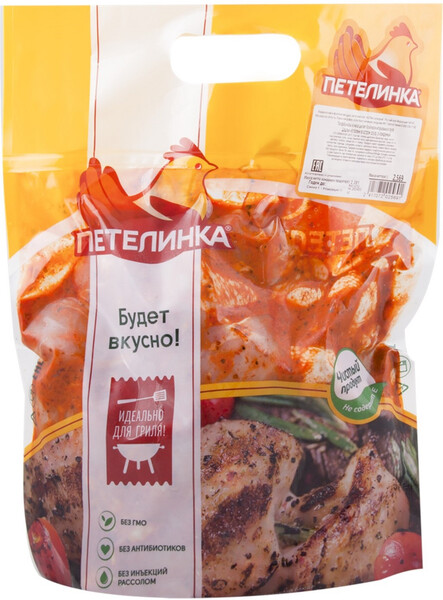 Голень цыпленка-бройлера Петелинка в остром соусе уп, 1,1-1,4 кг