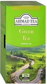 Чай Ahmad Tea Green Tea зеленый листовой 25 пакетиков по 2 г
