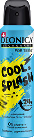 Детский дезодорант для мальчика Deonica for teens, антиперспирант Cool Splash, спрей - 150 мл