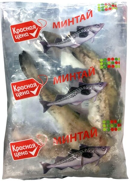 Минтай Красная Цена тушка потрошеная без головы