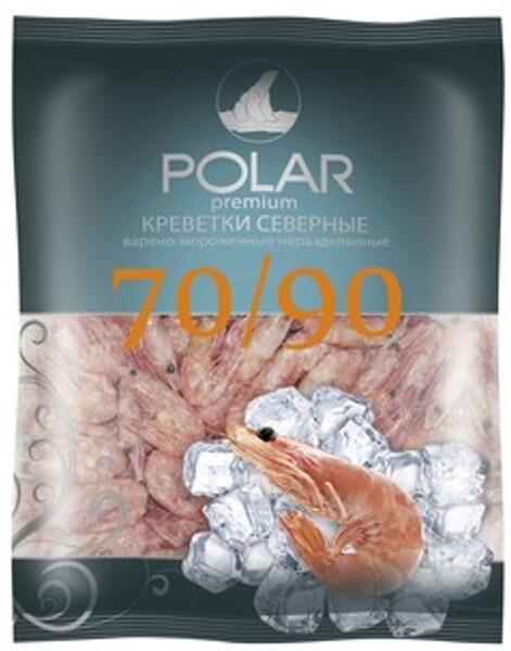 Креветки Polar Северные 70/90 варено-мороженые 500г