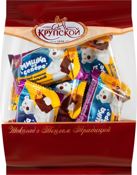 Конфеты Мишка на Севере шоколад с вафлями 220 г
