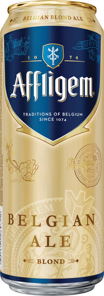 Напиток пивной AFFLIGEM Blonde фильтрованный пастеризованный, 6,7%, 0.43л Россия, 0.43 L