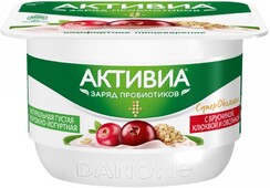 Биопродукт АктиБио супер овсянка с брусникой клюквой 4% 130 г