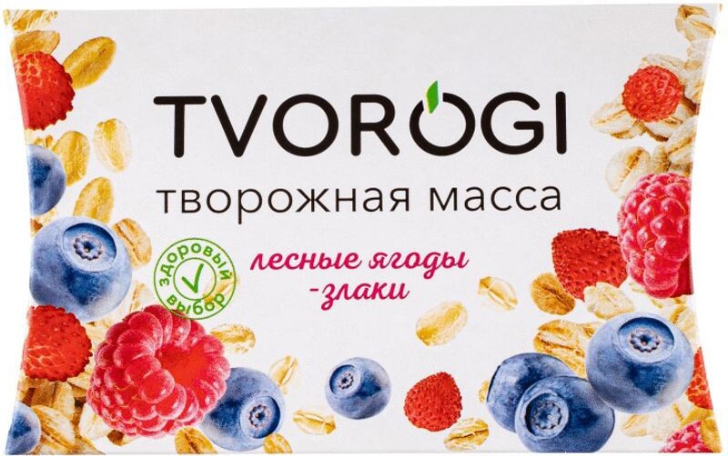 Творожная масса Tvorogi лесные ягоды-злаки 3.5% 170г