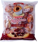 Мини-маффины с начинкой с шоколадным вкусом, Русский Бисквит, 465 гр., Флоу-пак