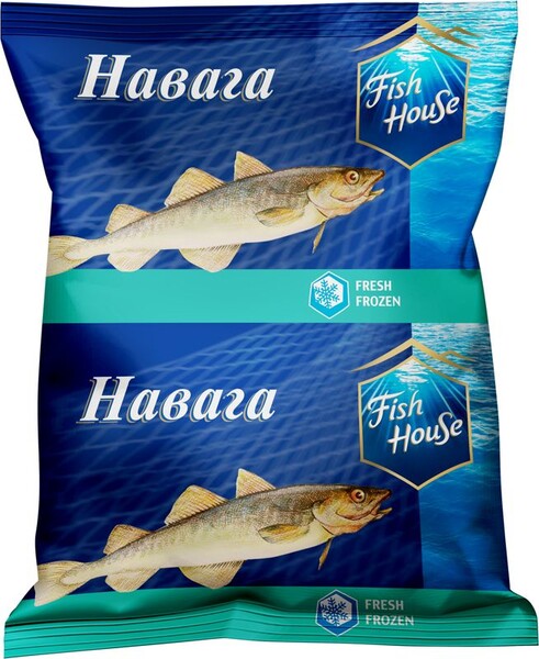 Навага Fish House нерезанная замороженная 800г