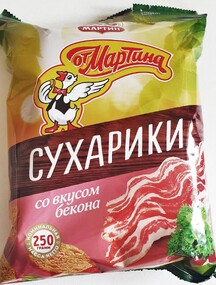 Сухарики От Мартина 250г со вкусом бекона