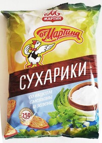 Сухарики От Мартина 250г сметана/зелень