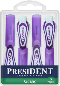 Межзубные ершики PresiDent Classic S 0,23мм, ПЭТ