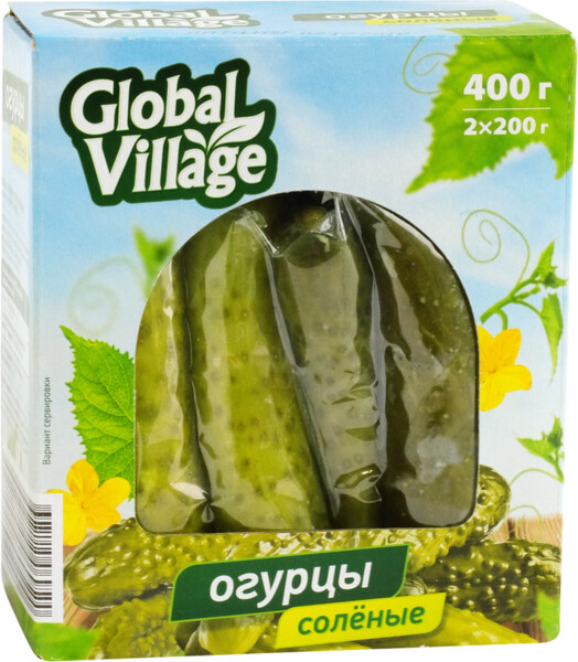 Огурцы Global Village соленые 400г