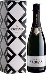 Вино игристое белое брют «Trento Ferrari Brut» в подарочной упаковке, 6 л