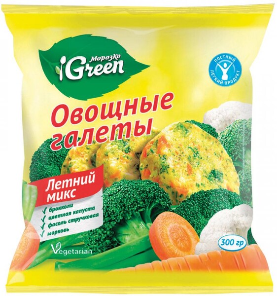 Галеты овощные Морозко Green летний микс 300 г