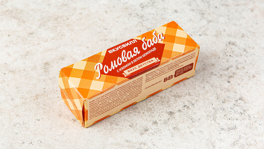 Ромовая Баба с изюмом в белом шоколаде