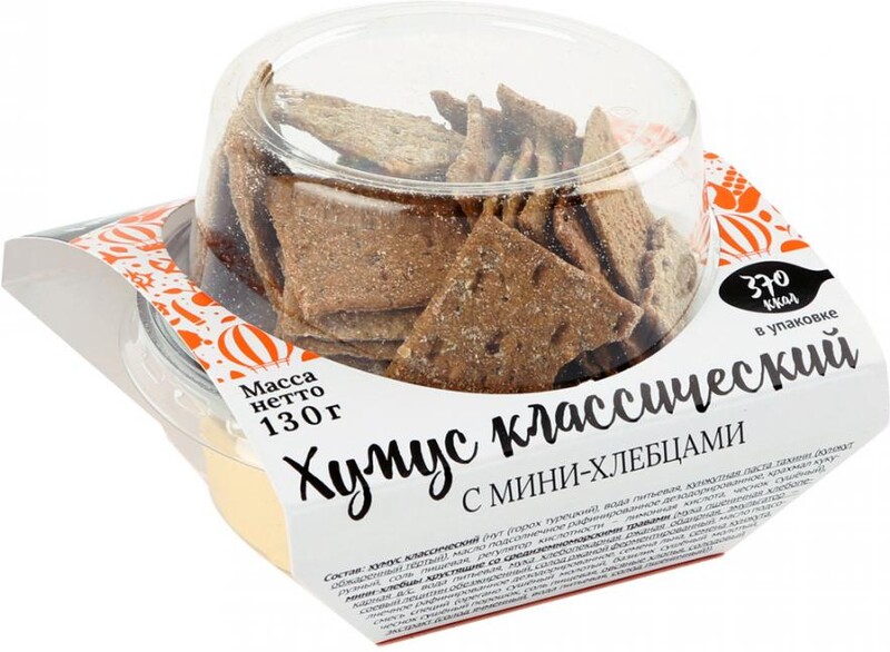 Хумус ВкусВилл с минихлебцами 130 г