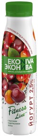 Йогурт ЭкоНива Fit.line питьевой с вишней черешней и семенами чиа 2.5% 300 г