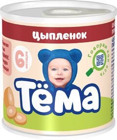 Пюре Тема из цыпленка с 6 месяцев 90 г