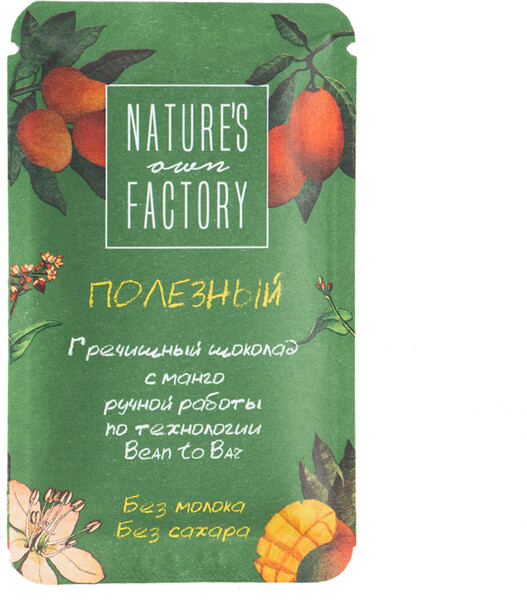 Гречишный шоколад Nature's own Factory Natfact с манго 20 г