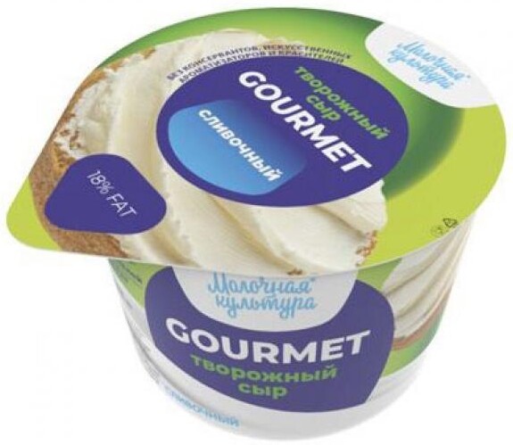 Сыр творожный «Молочная культура» Gourmet Сливочный 60%, 130 г