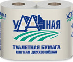 Бумага туалетная Linia Veiro Удачная 2-слойная, 4 рулона, 15 м, белая