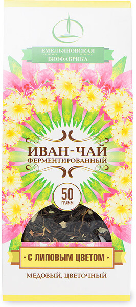 Иван-чай с Липовым Цветом Ферментированный Пачка 50 гр.