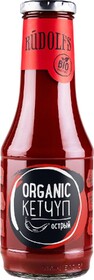Кетчуп Rudolfs Organic томатный острый 0,53кг