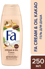 Крем-гель для душа ухаживающий Fa Cream & Oil Какао, 250 мл