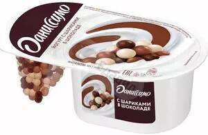 Йогурт Фантазия Даниссимо с хрустящими шоколадными шариками 6,9%