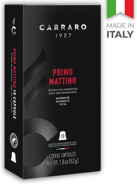 Carraro Primo Mattino кофе в капсулах для системы Nespresso, 10 капсул