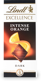 Шоколад Lindt Еxcellence темный с кусочками апельсина и миндаля 100г