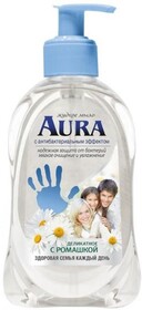 Жидкое мыло Aura Ромашка с антибактериальным эффектом деликатное 300мл (пластиковая бутылка)