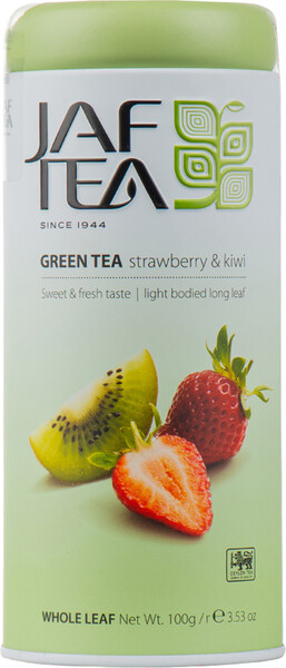Чай зеленый JAF TEA Strawberry Kiwi с ароматом клубники и киви 100г Шри-Ланка