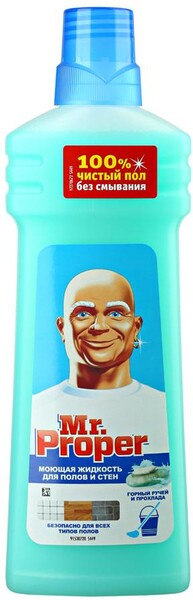 Чистящее средство для полов и стен Mr.Proper Горный ручей и прохлада Универсальное,500 мл., ПЭТ