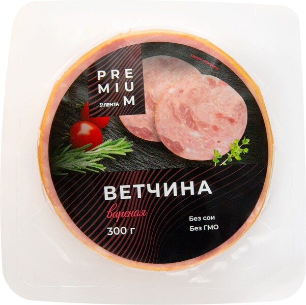 Ветчина ЛЕНТА PREMIUM, 300г Россия, 300 г