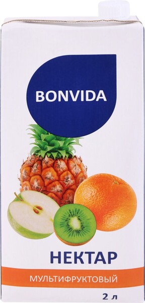 Нектар BONVIDA Мультифруктовый, 2л Россия, 2 L