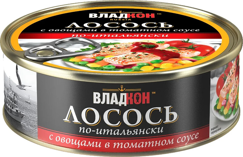 Лосось Владкон с овощами в томатном соусе По итальянски 240г