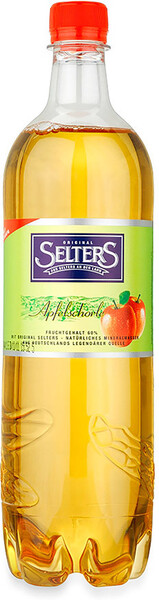 Напиток Selters Apfelschorle (Селтерс Апфельшорле) безалкогольный яблочный газированный 1л