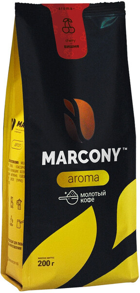 Кофе молотый MARCONY AROMA со вкусом Вишни (200г) м/у
