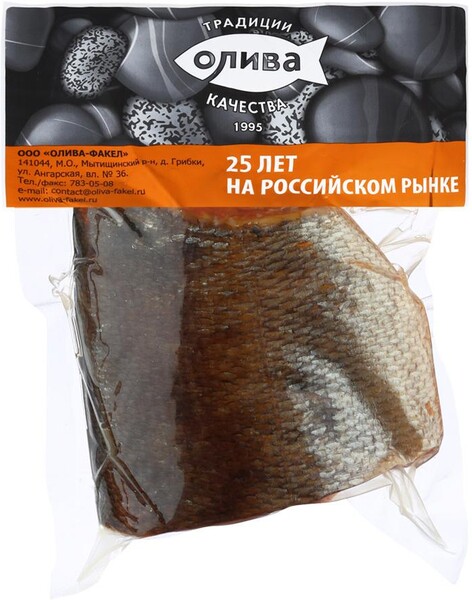 Кета холодного копчения Олива спинка кусок, вес