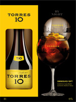 Бренди Torres 10 Gran Reserva 0,7 л в подарочной упаковке + бокал