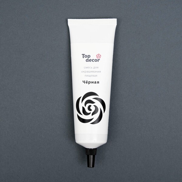Пищевой краситель гелевый черный Топ декор, 100г