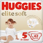 Подгузники Huggies Elite Soft №5 12-22кг 42шт