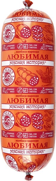 Колбаса вареная МЯСНАЯ ИСТОРИЯ Любимая, весовая Россия 