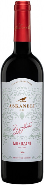 Вино красное сухое «Askaneli Brothers Mukuzani» 2021 г., 0.75 л