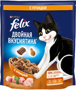 Корм cухой Felix для кошек Двойная вкуснятина с птицей 600г