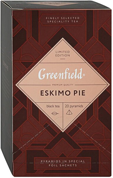 Чай черный Greenfield Eskimo Pie байховый ароматизированный, 20 пирамидок