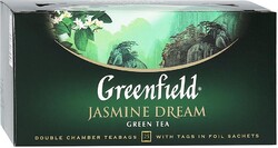 Чай Greenfield зеленый Jasmine Dream с ароматом жасмина 25пак*2г