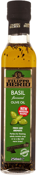 Масло оливковое FILIPPO BERIO Basil, нерафинированное со вкусом базилика, 250мл Италия, 250 мл