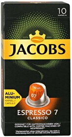 Капсулы Jacobs Espresso 7 Classico натуральный жареный молотый 10 штук по 5.2 г