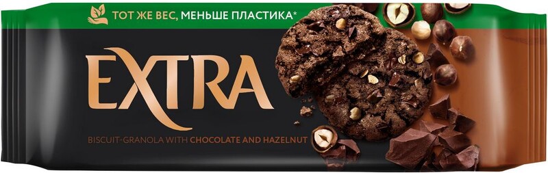 Печенье Гранола с шоколадом и фундуком Любятово 150г